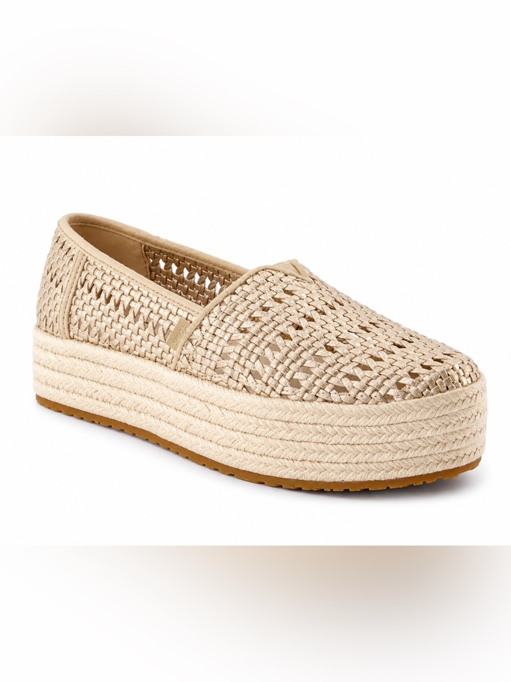 TOMS Women's Valencia Slip-On Platform Espadrille Size 7.5 NIB